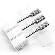 Kit-1PC/2/3PCS Professional Nail Drill Bit Set, 3/32" Shank, Efile Barrel Bits for Acrylic Gel Remov