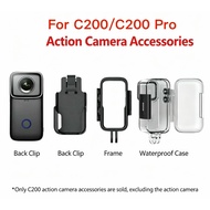 SJCAM C200/C200 Pro Action Camera Accessories Set Waterproof Case Protective Frame Back Clip USB Cha