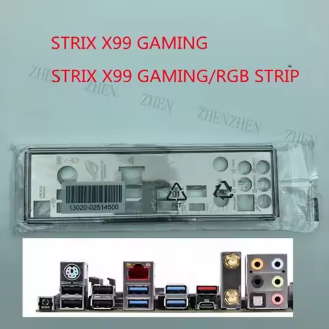 Y For Asus ROG STRIX X99 GAMING/RGB STRIP Shield I/O IO Backplate Motherboard