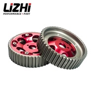 LIZHI RACING - (1Pair)FOR Toyota 1JZ 2JZ DOHC Engine Adjustable Aluminum Pulley Cam Gear Red LZ6531R