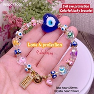 (wikacharms) colorful evil eye protection bracelet for ghost month