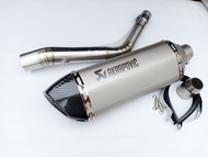 ชุดท่อสลิปออน GPX Demon Gr200Rแสตนเลสเกรด 304 อย่างดีสวมปลายท่อแต่งขนาด 2 นิ้ว(51 มม.)+AK 18นิ้วใบอ้