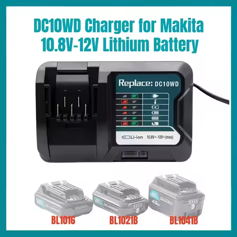 DC10WD BL1015 Battery Charger Replace for MAKITA 10.8V 12V BL1016 BL1021B BL1041B FD05 DT03 RJ03Z SH