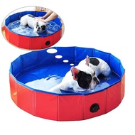 1Foldable Swimming Dog Pool Pet PVC Washing Pond Bath Tub Large Small Dog Swimming House Bed Folding Summer Pool For Dog