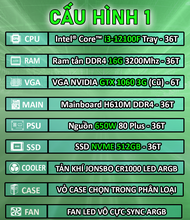 PC Gaming i3 12100f / RTX 3060 / ram 32G / SSD 512G Case Gaming Máy tính cây chơi game Giá rẻ nhất