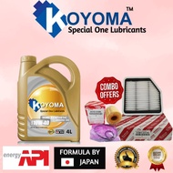 TOYOTA MARK X , LEXUS IS250 IS350 2004year-2010year OIL FILTER + AIR FILTER + KOYOMA 10W40 SEMI SYNT