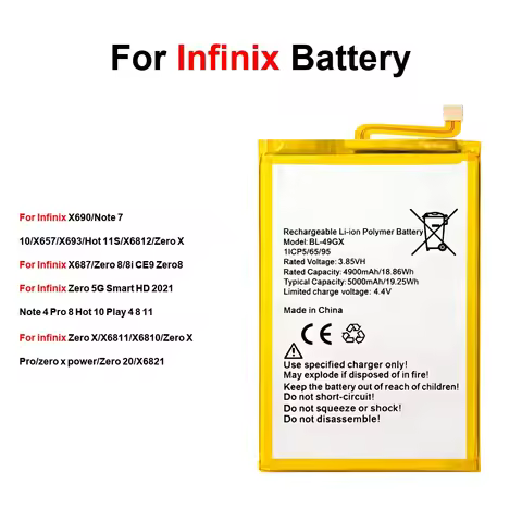 BL-44EX BL-5AAX BL-5ABT BL-44CX For Infinix X687 X690 7 Zero x X6810 X6811 8 Hot 8I 10 11 Pro 2021 5