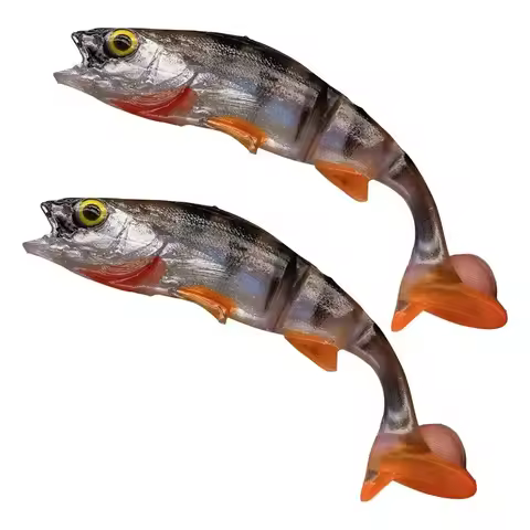 1Pcs Colorful 8cm Soft Fishing Lures 3D Eyes Artificial Fish Artificial Swimbait Silicone T Tail Fis