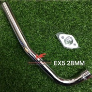 EX5 Y15ZR EXHAUST NECK FRONT PIPE PAIP MANIFOLD RACING CHROME EKZOS STANDARD OPEN Y15 DREAM TENGKOK 