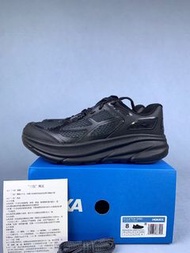 HOKA U Clifton One9系列厚底輕量戶外登山跑步運動鞋，'Carbon Black'  純黑色 1155370