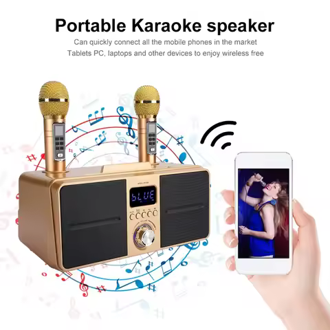 Home KTV Audio Set Bass Surround Sound High Resolution Karaoke Sound Effect Bluetooth Caixa De Som w
