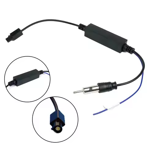 1x Auto Radio Antenna Adapter With Amplifier For Golf For Skoda RNS510 RCD510 310 Radio Antenna Conn