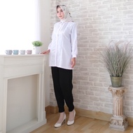 Seena - KM 012 Baju Kemeja putih polos wanita kerja kantoran PNS Guru