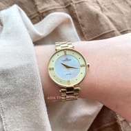 [Original] J.Bovier B15 QS374L-YG Elegance Sapphire Women's Watch with Mother of Pearl Dial Gold Sta