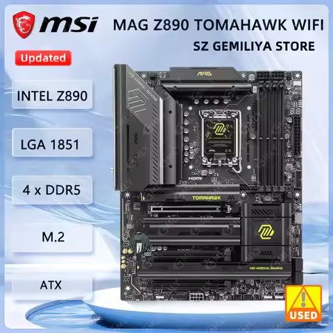 MSI MAG Z890 TOMAHAWK WIFI Motherboard INTEL Z890 LGA 1851 DDR5 256GB 4x M.2 ATX support Ultra 5 U5-