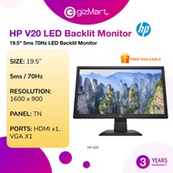 HP V20 (1H849AA) Flat 19.5" Monitor (TN Panel, 1600x900 HD Resolution, 5ms Response Time, Vesa, 60Hz