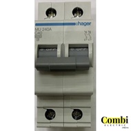 hager MCB MU Series 2 POLE 6A /10A / 16A / 20A / 32A / 40A / 50A / 63A MCB 6KA