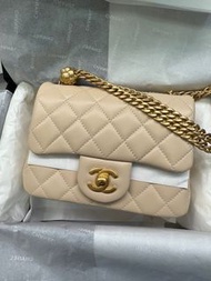 25P Chanel classic mini square flap 17cm CF 17 方胖子 山茶花 調節扣款