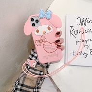 Casing OPPO A9 A9X F7 K1 R11 R11S R15 R15X R17 R9 R9S Reno 2 2Z 2F 3 4 Pro Melody Silicone Covers Strap Rope Soft Case On Stock