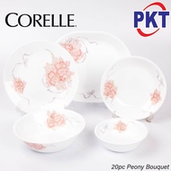 Corelle 20pc Set Gold Premier Series [ Peony Bouquet PNB ] DINNER SET  // SET MAKAN CORELLE  20B-PNB-P
