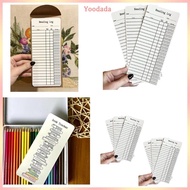 Yoo 3 6PCS Reading List Book Mark Tracker Reading Page Cards  for Student Teacher Book Lovers Reader