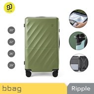 NinetyGo Double Zipper Luggage Ripple Model 90L03 Pc1 Silent Wheel TSA Lock Size 20/22/26/29 Inches 
