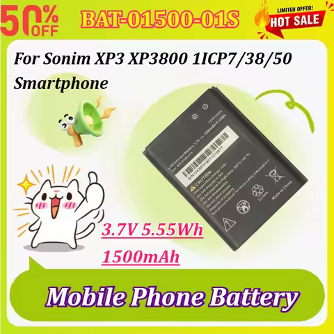 New BAT-01500-01S 3.7V 1500mAh 5.55Wh Mobile Phone Battery Full Capacity Replacement for Sonim XP3 X