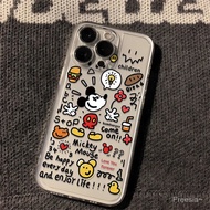 Graffiti Mickey Fragments Suitable for iPhone15/14/13 Phone Case 12p Apple 11 Shock-resistant X Soft