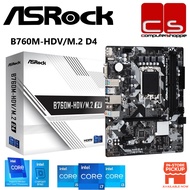 ASRock B760M-HDV/M.2 D4 M-ATX Motherboard + Intel 12th & 14th Gen Processor Combo