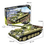 Mô Hình Xe Tăng Mỹ T54 Mô Hình Quân Sự Nhỏ Mô Hình Lắp Ráp Bằng Khối Nhỏ Phụ Kiện Trang Trí Đồ Chơi 