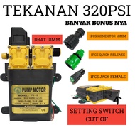 Dinamo Steam 320psi pompa dc dobel pompa 12v tekanan tinggi