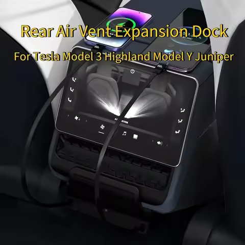 For Tesla Model Y Juniper Model 3 Highland Rear Air Vent 27W Quick Charger USB Shunt HUB Power Split