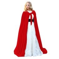 Halloween Vampire Velvet Costume - Hooded Cloak for Adults & Kids