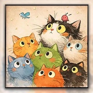 5D Diamond Painting Set Full Diamond Cartoon Cat Diamond Painting Cross Stitch 2026 New Style Handma