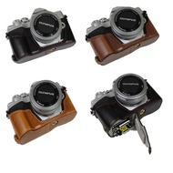 PU Leather Half Body Camera Cover For Olympus EM10 Mark IV EM10IV Camera Case Bag Bottom Opening Bas