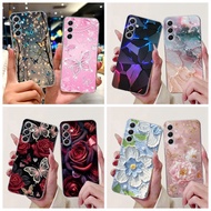Shockproof Casing For Samsung Galaxy M34 M54 F34 F54 5G Case New Stylish Flower Marble Soft Cover Fo