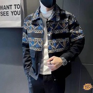 ✦Ready Stock✦ jaket jeans lelaki denim coat High-end jacket men's Internet celebrity fashion brand h