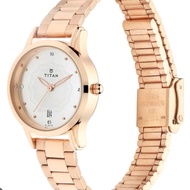 TITAN KARISHMA LADIES ROSE GOLD WATCH WITH DATE