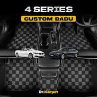 BMW 4 Series - Dr Karpet Custom Fit Full Set Dadu Carpet Kereta Anti-Slip 2X Tebal