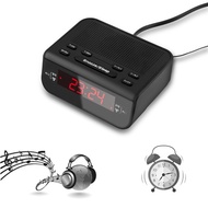 Digital Alarm Clock FM Radio with Dual Alarm Buzzer Sleep Function Home Desk Radio Clock