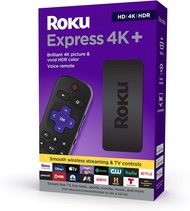 Roku Express 4K+ 2021 | Streaming Media Player HD/4K/HDR with Smooth Wireless Streaming and Roku Voi