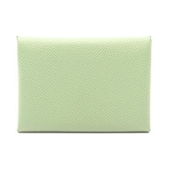 【二手】愛馬仕 Calvi Duo Vert Cricket 皮革女士零錢包 - 二手