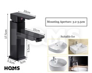 HOMS Hot and Cold Mixer Sink Tap SUS304 Matte Black Kitchen Basin Faucets Paip Kepala Air Dapur Kera