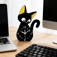 [qwolqn] Silent Cat Table Clock Acrylic Modern Art Decorative Desk Clock Ornament for Kids Room Shel