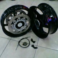 Velg delkevic ninja 250 fi z250fi double disc Velg tapak lebar 55 inc