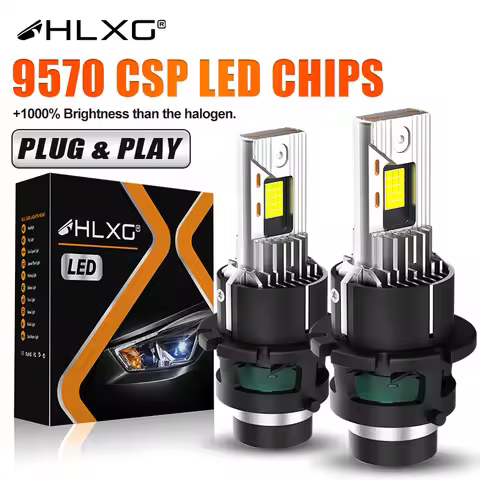 HLXG D2S D4S D2R D4R Led Car Headlight Canbus HID Led Xenon Bulb 1:1 Turbo D4R Led Car Lamp Auto Lig