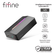 Fifine Video Capture Card HDMI 4K RGB Game Record Streaming USB Audio Video Full HD 1080 60fps