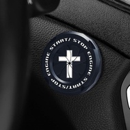 Car Engine Start Button Cover Car Push to Star Button Cover Rotary Cross Design Universal Protective