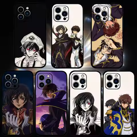 Code Geass Lelouch Of The Rebellion Black Phone Case That Fits For IPhone 17,16,15,11,13,14 Pro Max,