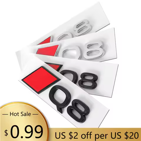 Hub Caps 1PCS Q3 Q4 Q5 Q6 Q7 Q8 Logo Modification Alphanumeric Decorative Sticker Rear Emblem Valve 